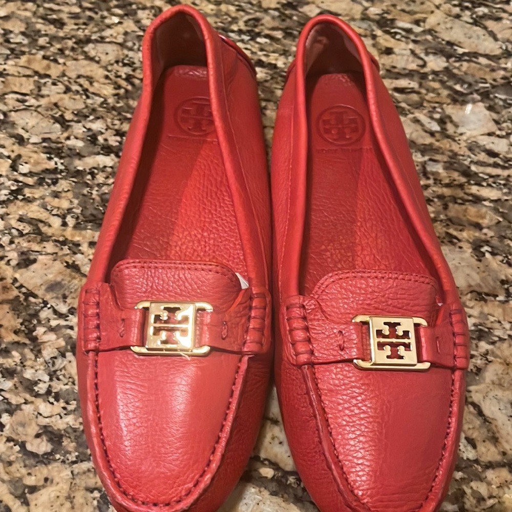 Tory Burch red Moccasin Loafers
